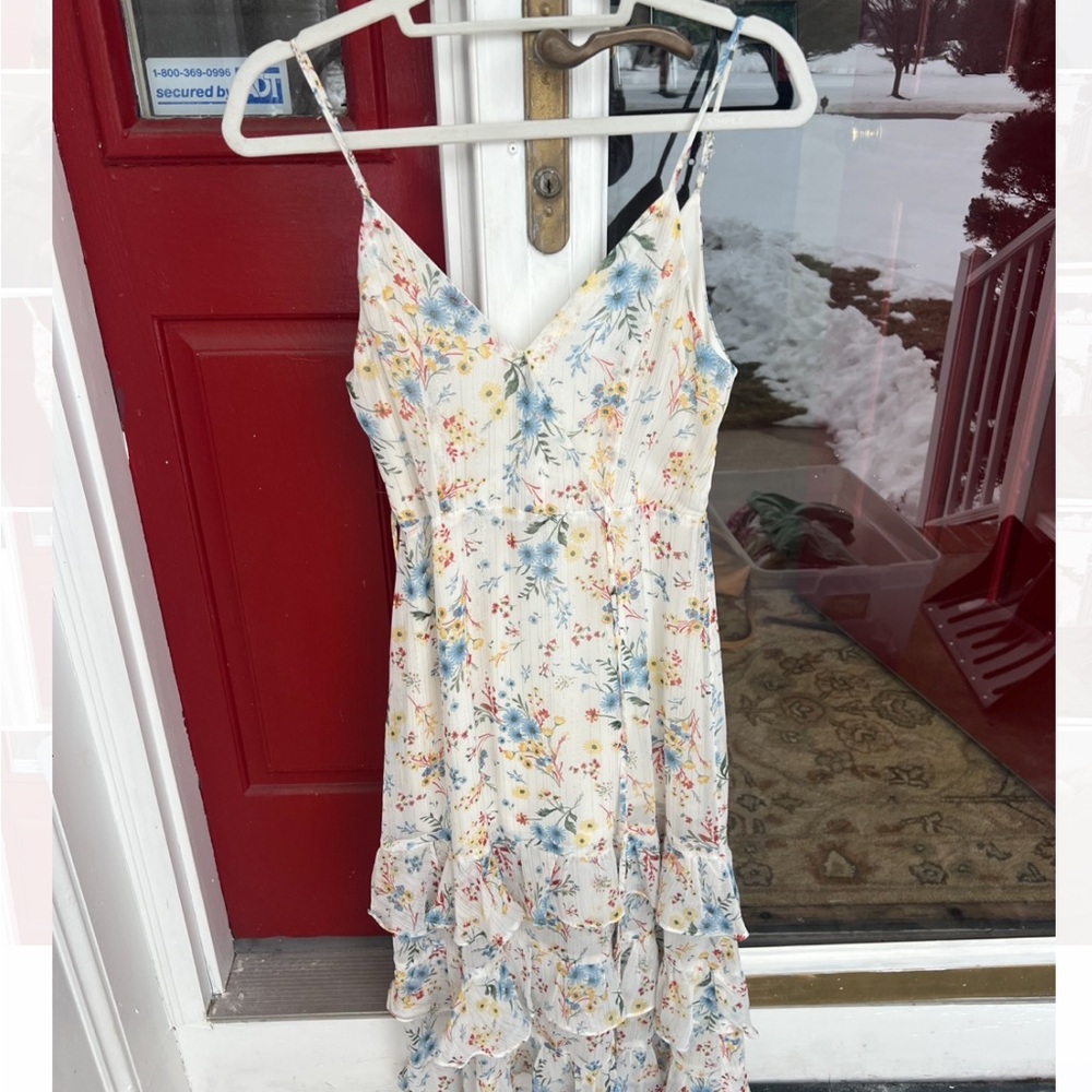 Shinestar White Floral Dress